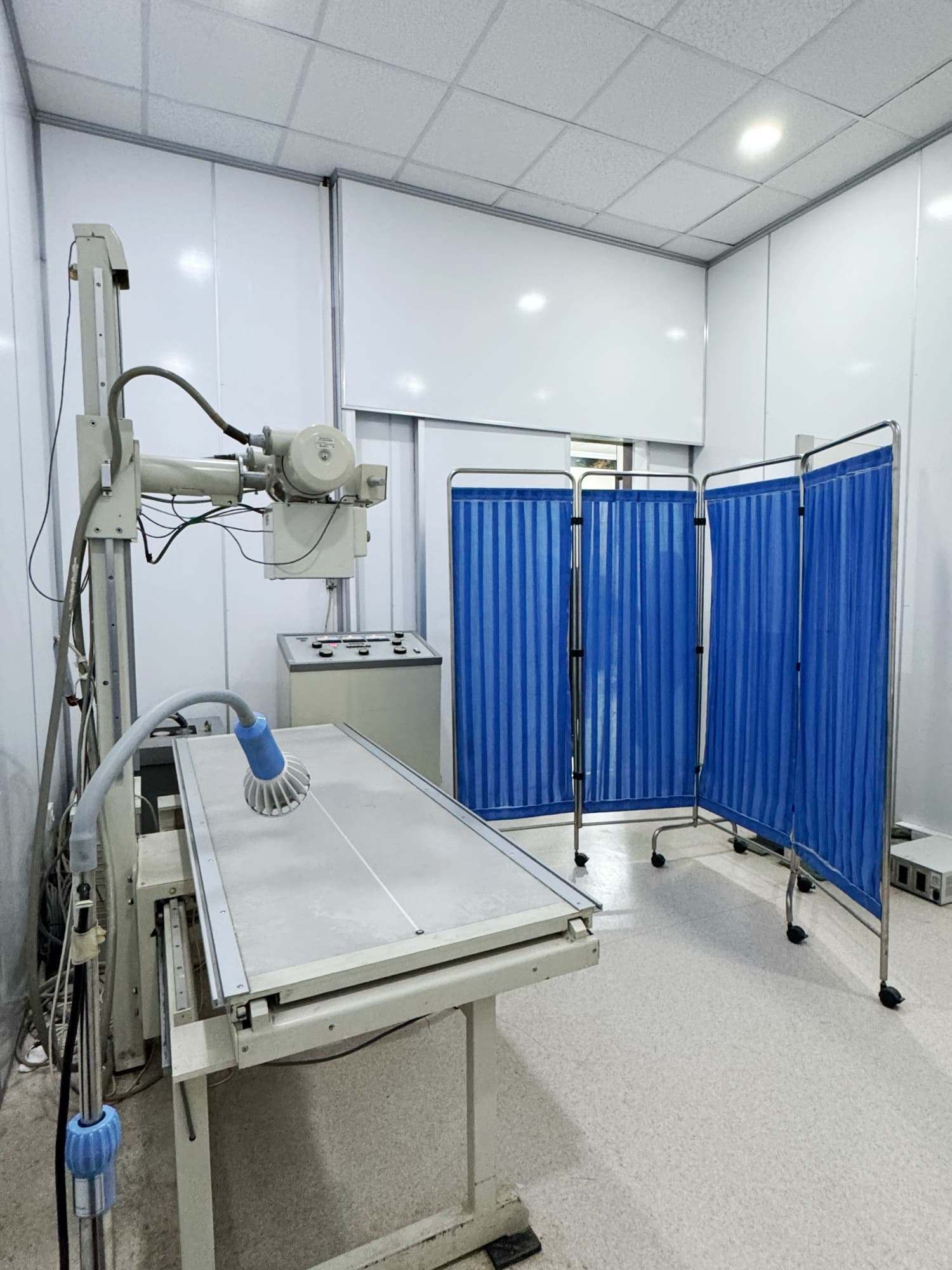 An X-ray imaging room in the radiology department at Kurdistan Hospital